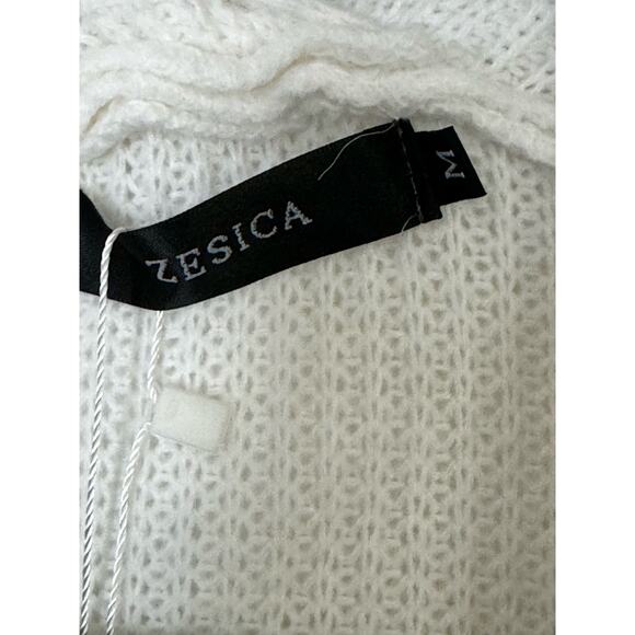 Zesica Cardigan Long Knit Color Block sweater Neutral Colors Size Medium - Picture 6 of 7